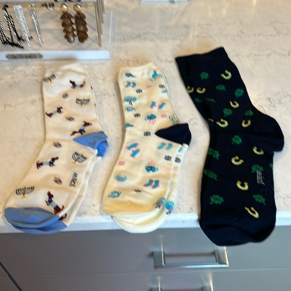 J crew 3 pack of holiday socks